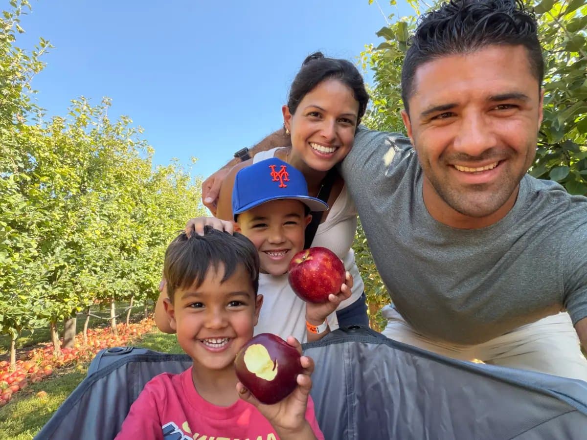 Joe Mugnai, founder of Garrison Ledger, with his family